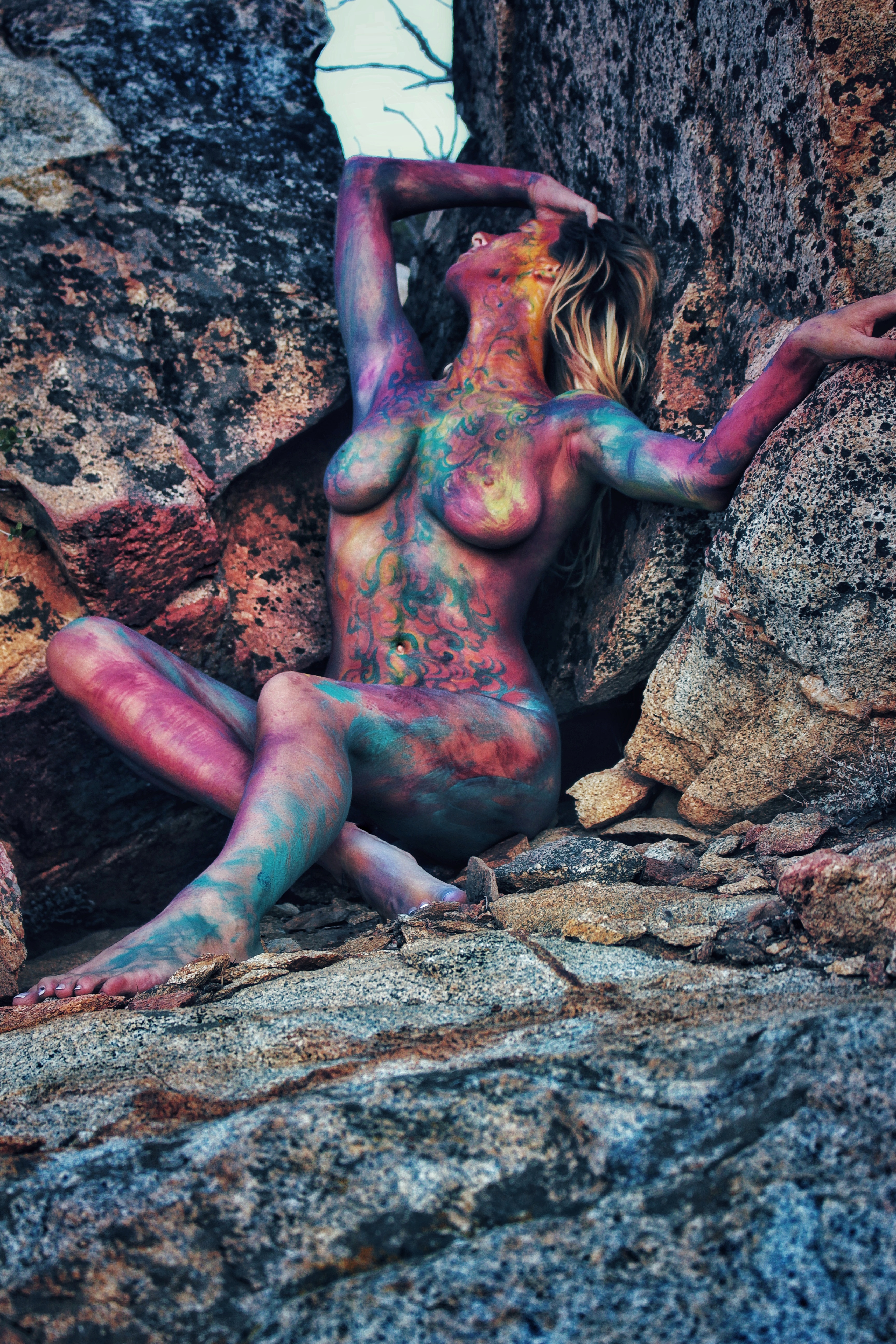 Nature bodypainting bodyart